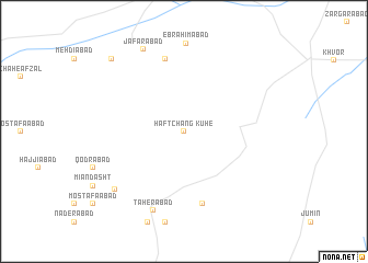 map of Kūh-e Haft Chang